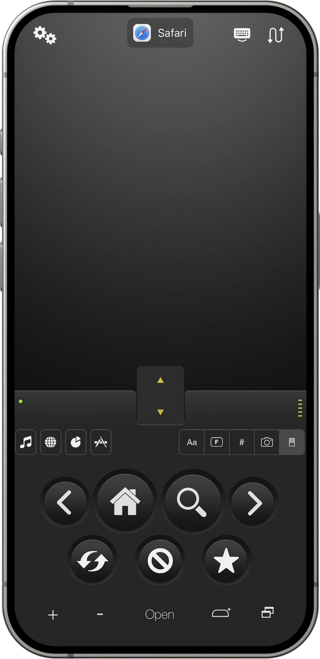 Mobile Mouse Safari web browser remote on iPhone