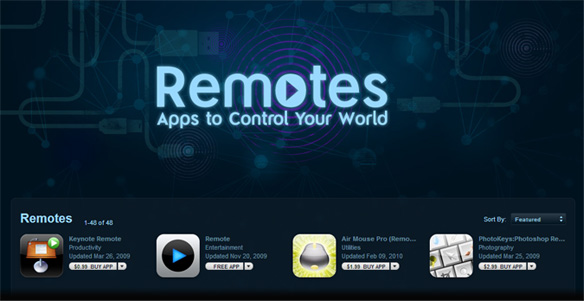 Apple Remotes App Store feature
