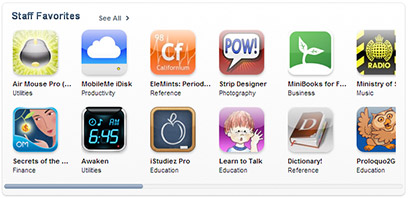 Apple Staff Favorites iTunes feature