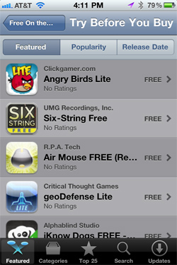 Apple Try Before You Buy feature