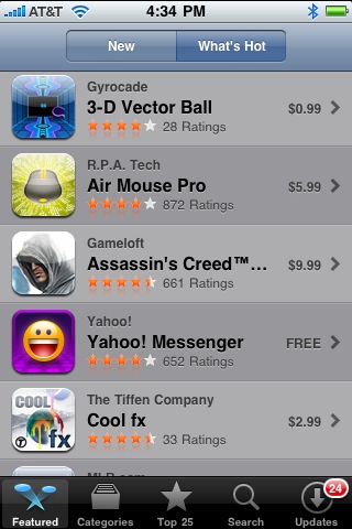 Apple What's Hot App Store feature